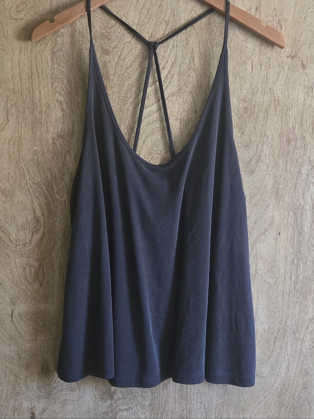 Old Navy Strappy Swing Black Ribbed Tank Top